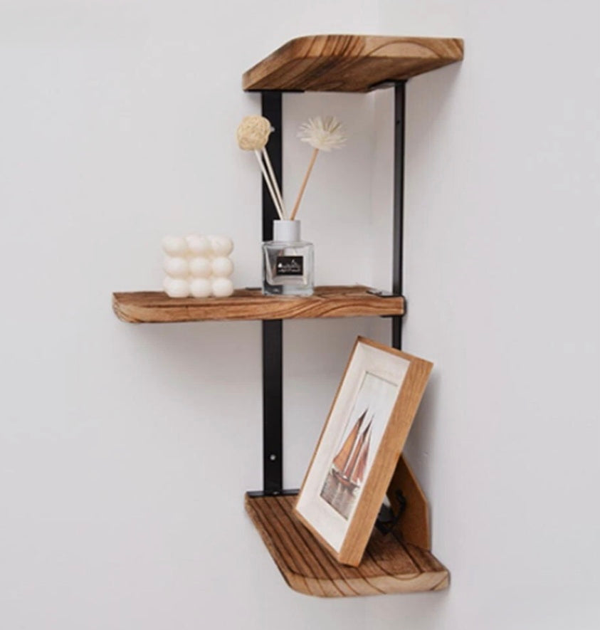 Rustic Corner Shelves