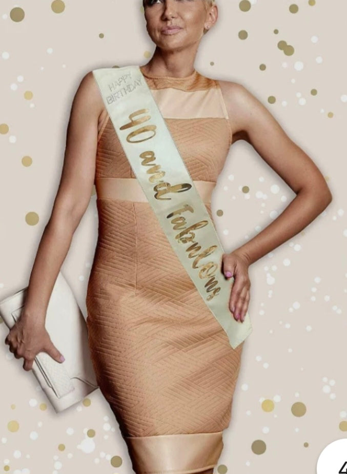 40 Birthday Sash