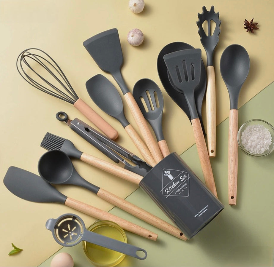 14 Piece Sillicone Kitchen Utensils Set