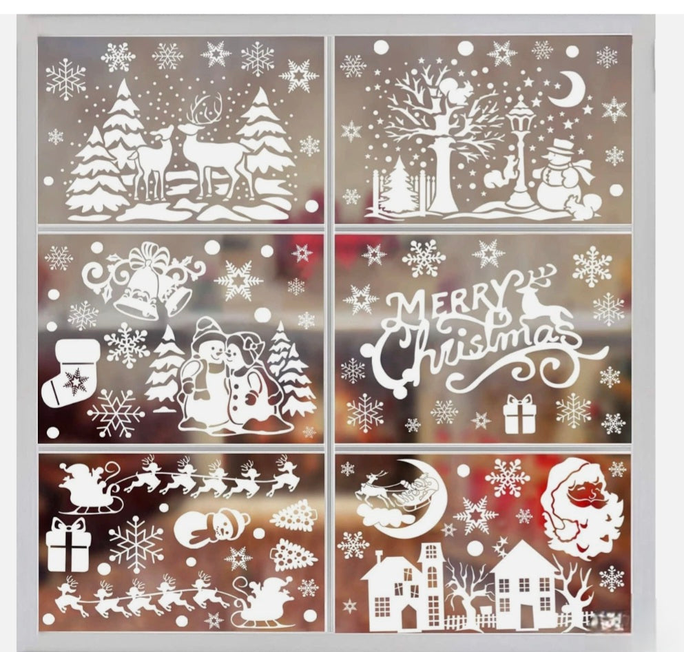 Christmas Window Clings 141 Pieces