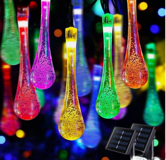 Multi Colour Teardrop Solar Lights