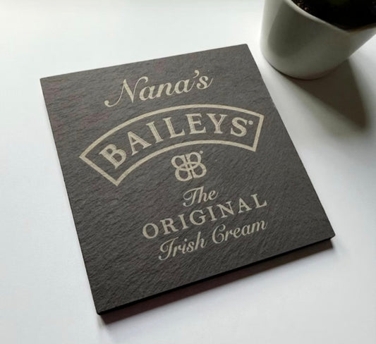 Personalised Baileys Slate Coaster