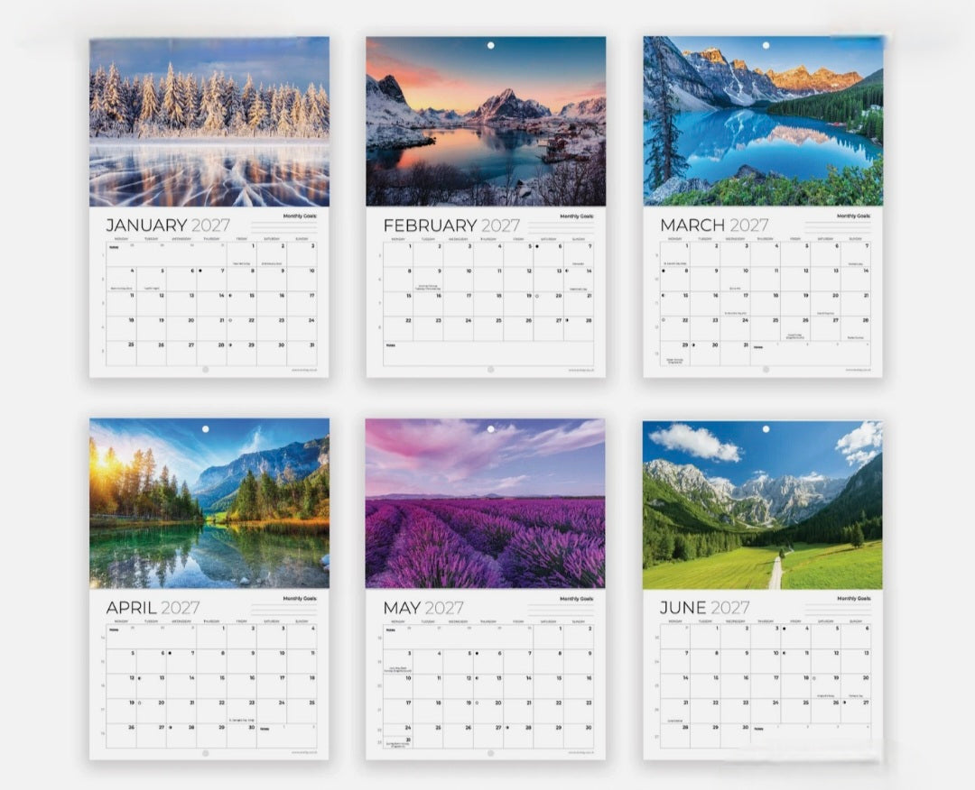 Seasons Wall Calendar 2027