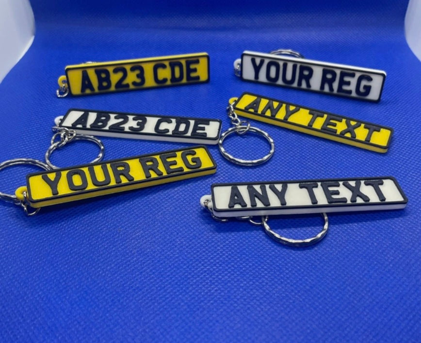 Personalised Number Plate Keyring