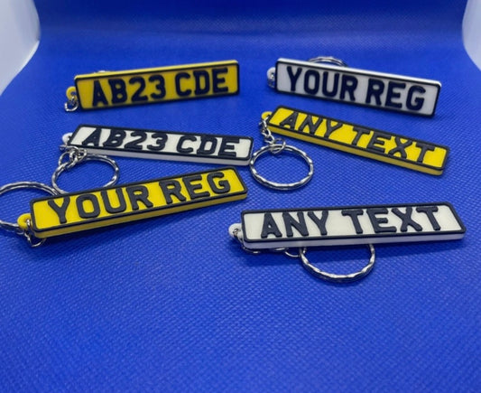Personalised Number Plate Keyring