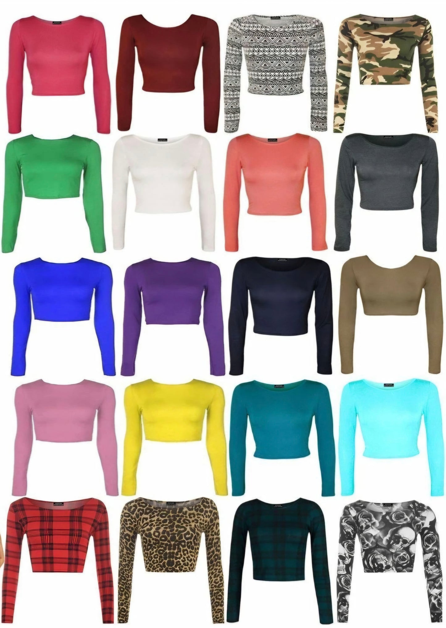 Long Sleeve Crop Tops