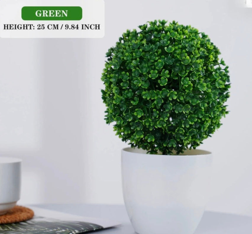 Artificial Snowball Bonsai Tree 25cm