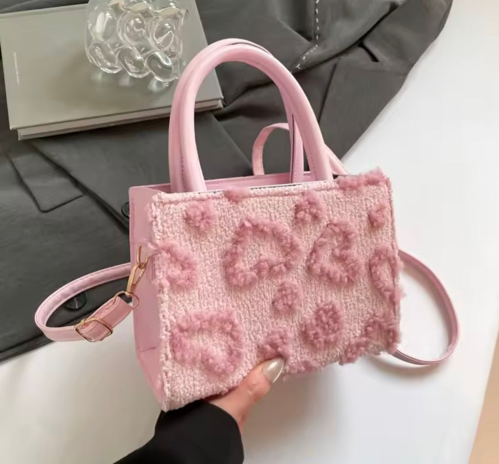 Plush Heart Handbag