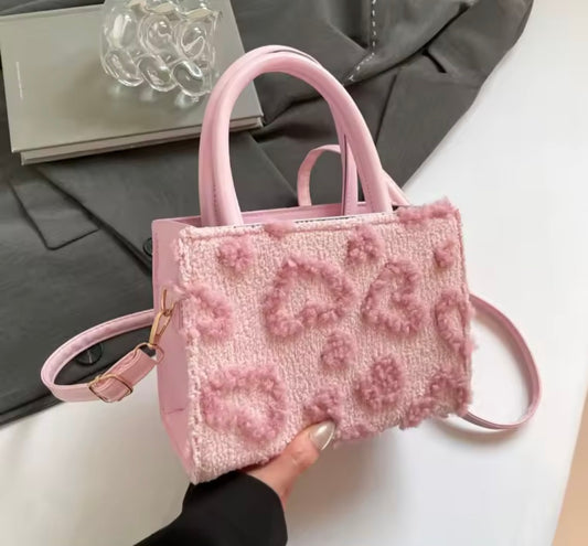 Plush Heart Handbag