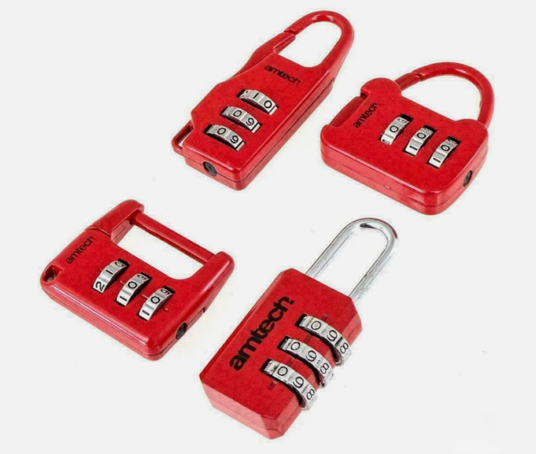 4 Piece Combination Padlocks