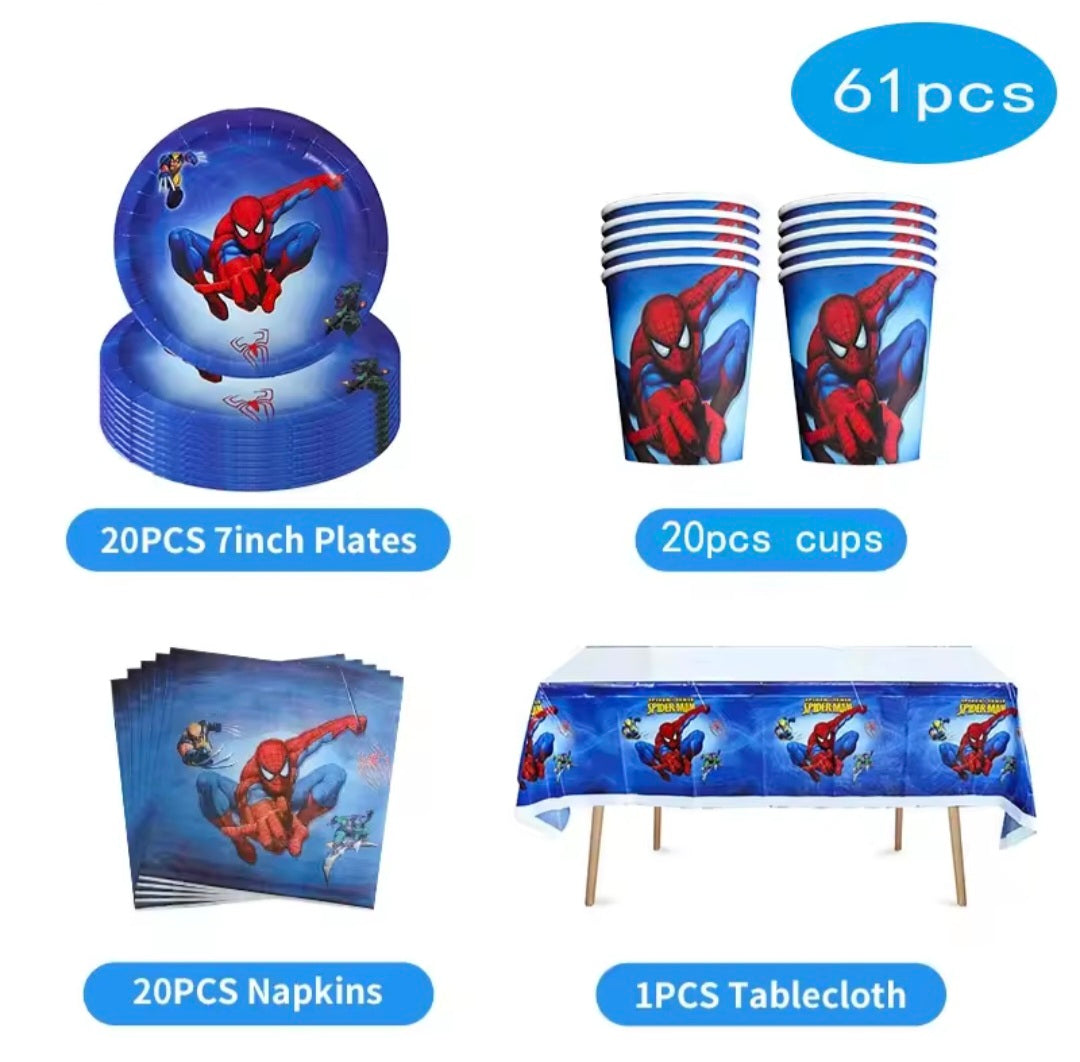 Spider Party Bundle 61Pcs