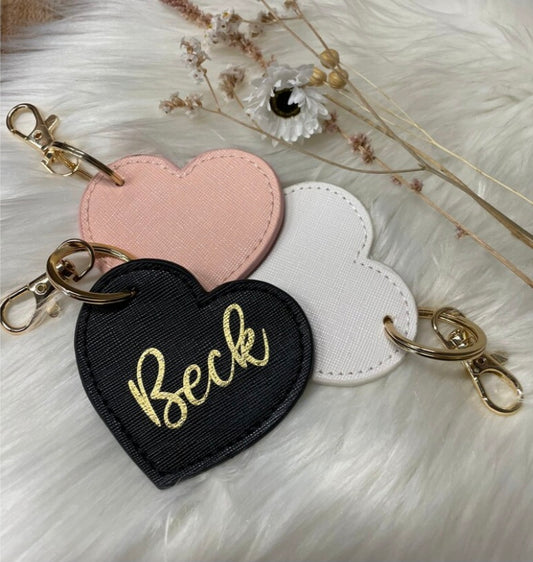Personalised Heart Keyring