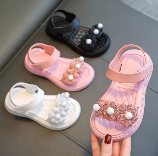 Girls Flowery Sandals