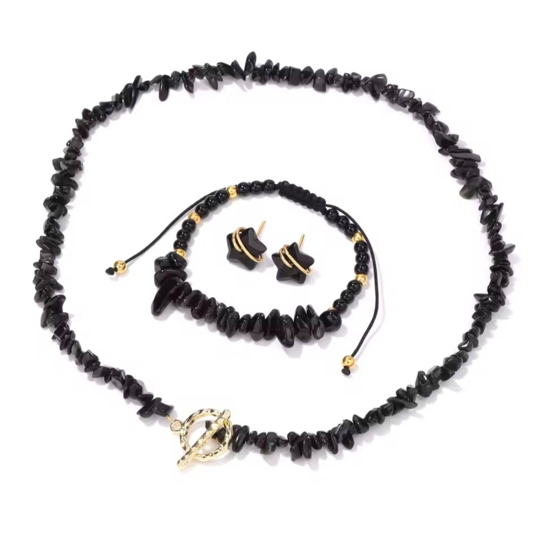 Crystal Chip Jewellery Set