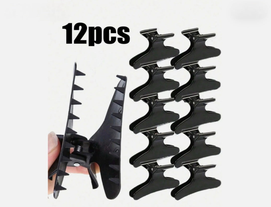 Butterfly Hair Clips Set Of 12