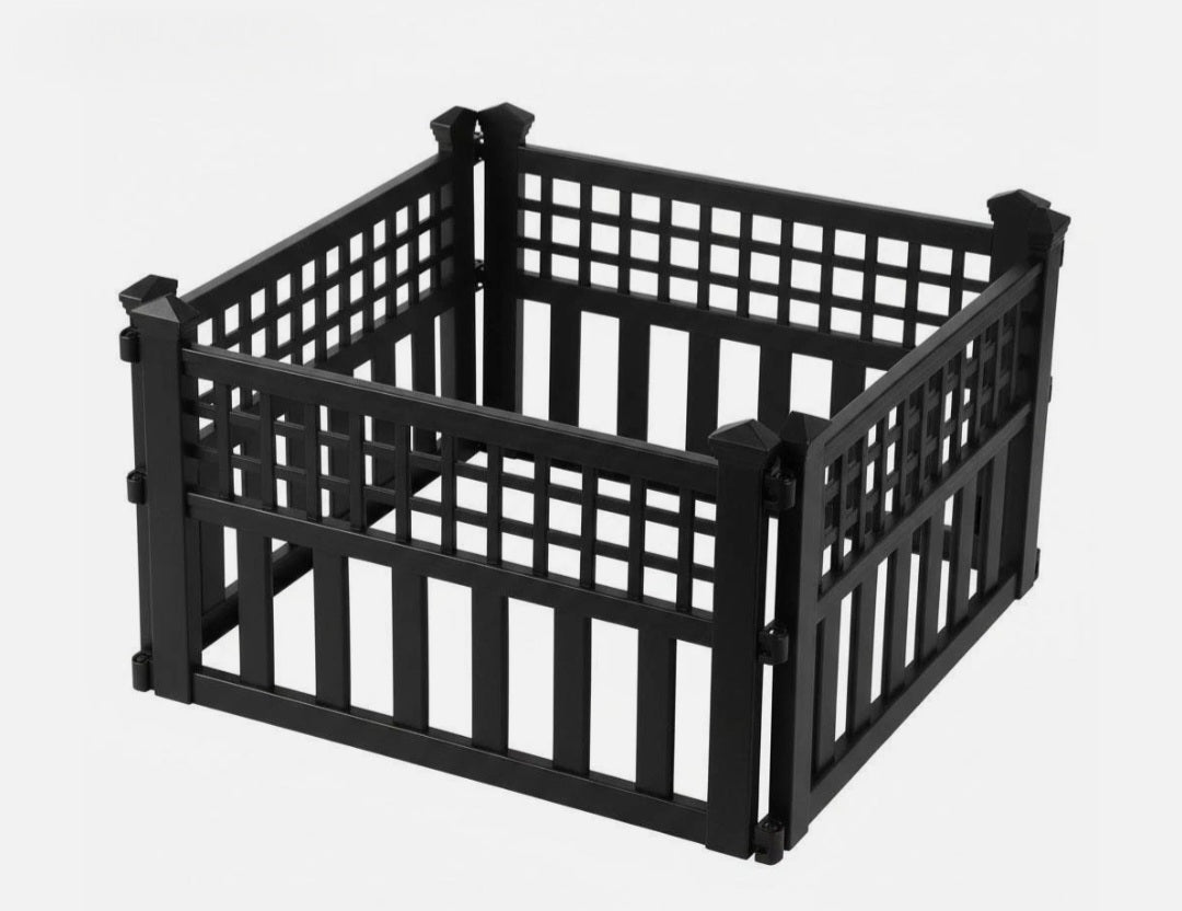 Pack Of 4 Plastic Fence Panels