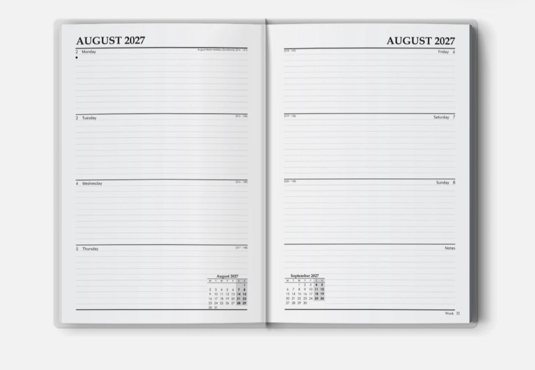 Hardback Week To View 2027 Diary