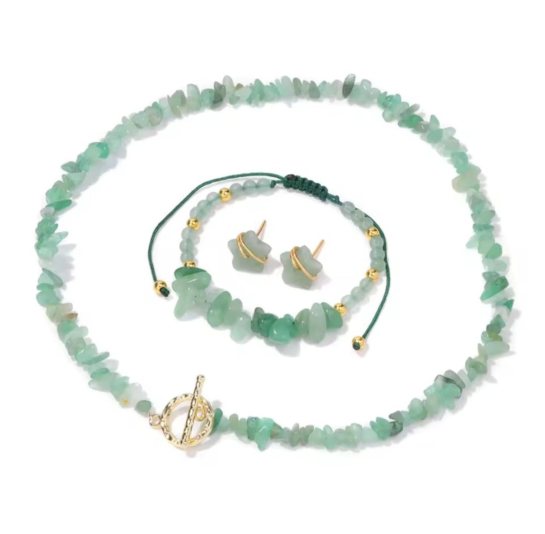 Crystal Chip Jewellery Set