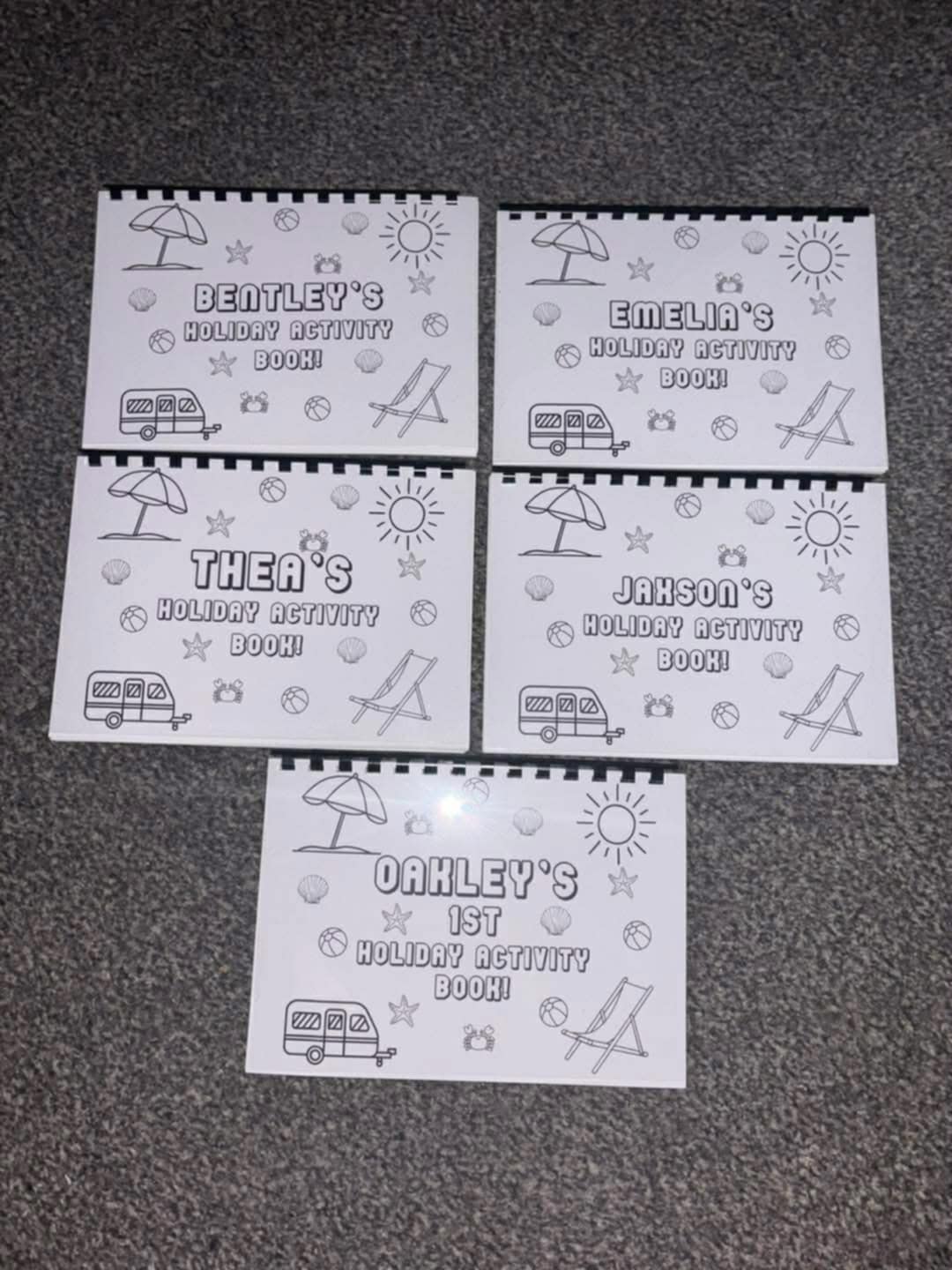 Personalised Holiday Activity Books A5