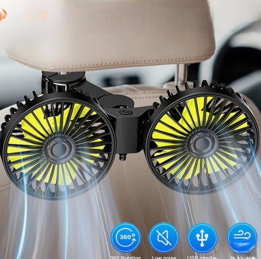 Dual Head Backseat Fan For Car