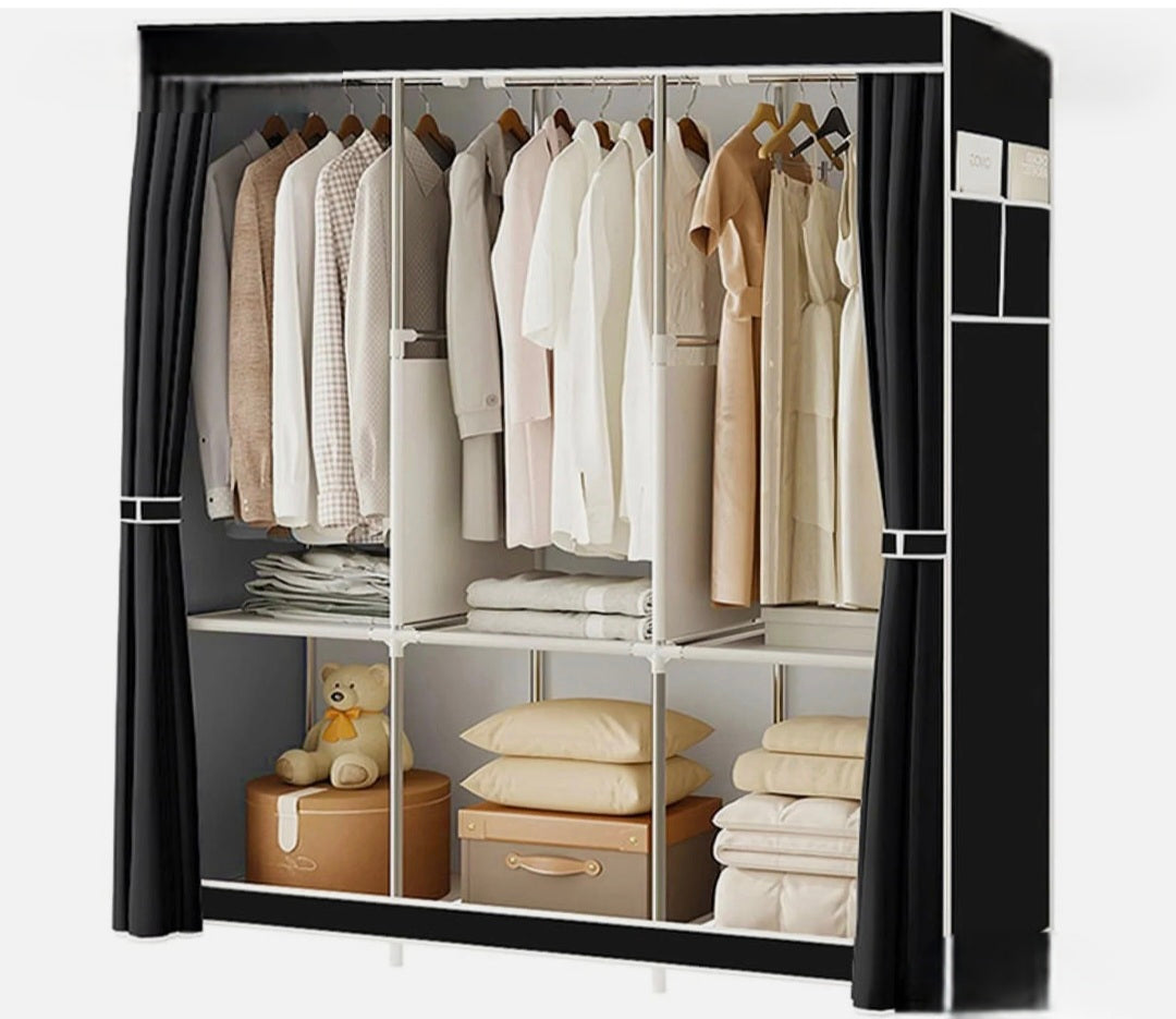 Large Fabric Canvas Wardrobe