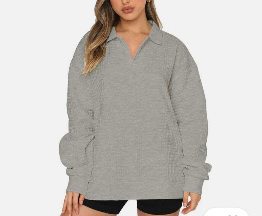 Womens V-Neck Oversized Sweater