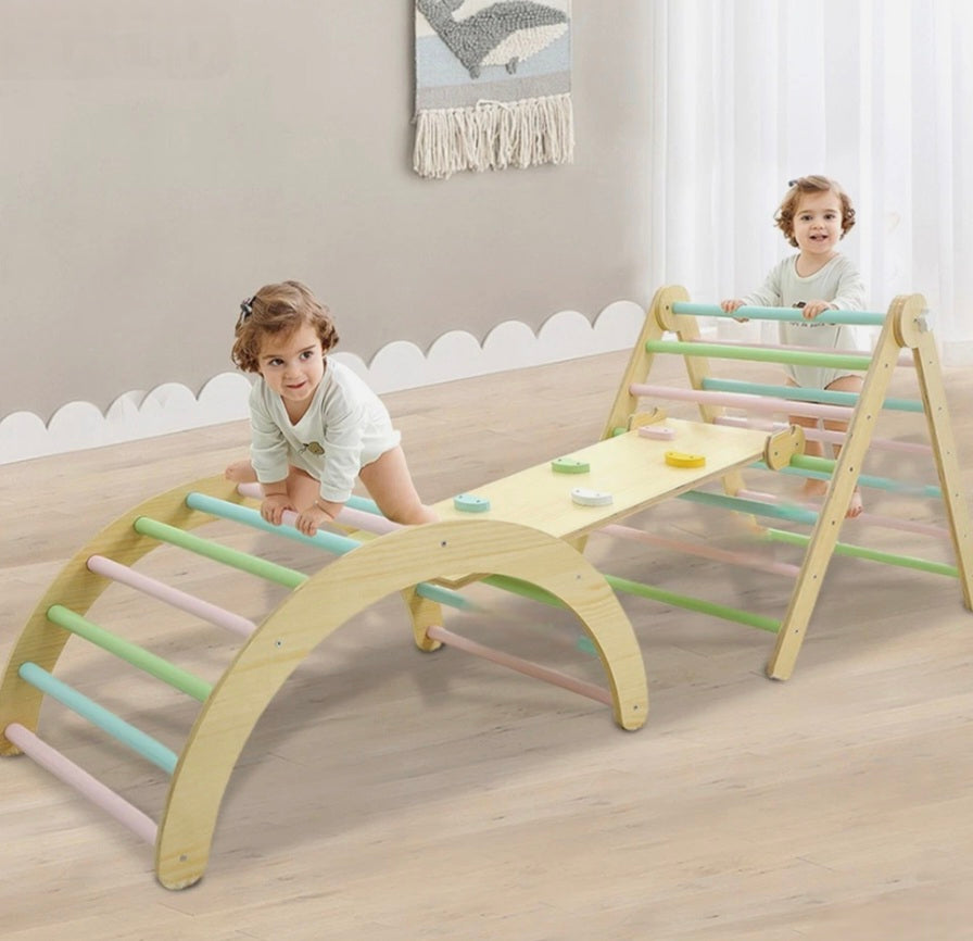 3 In 1 Wooden Toddler Climbing Frame