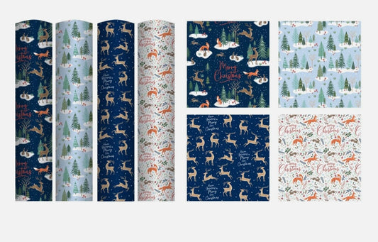 4 Rolls Christmas Wrapping Paper