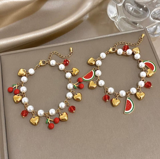 Fruit Charm Bracelets