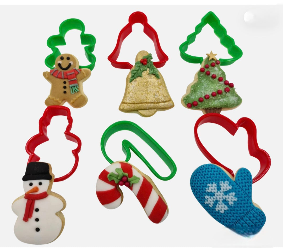6 Pack Christmas Cookie Cutters