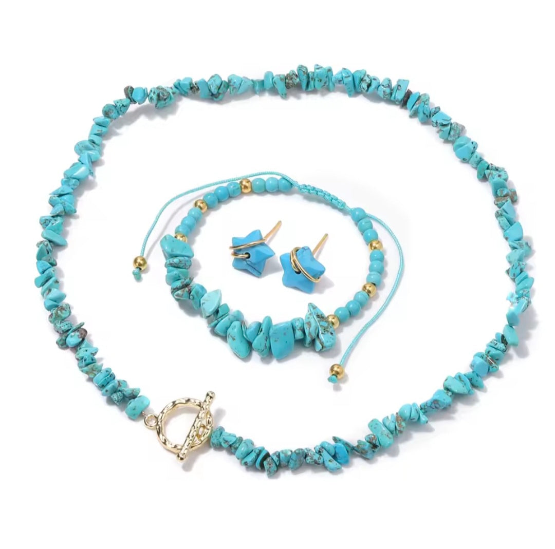 Crystal Chip Jewellery Set