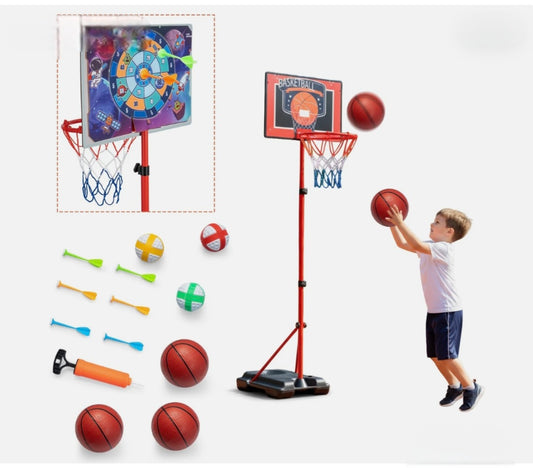 2 In 1 Portable Basketball Hoop With 3 Balls