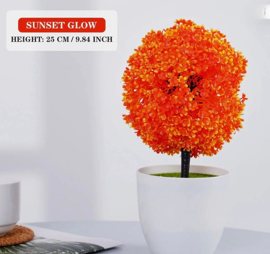 Artificial Snowball Bonsai Tree 25cm