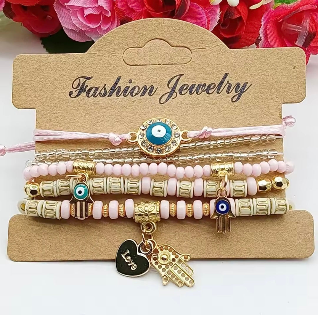 Evil Eye Bracelet Set