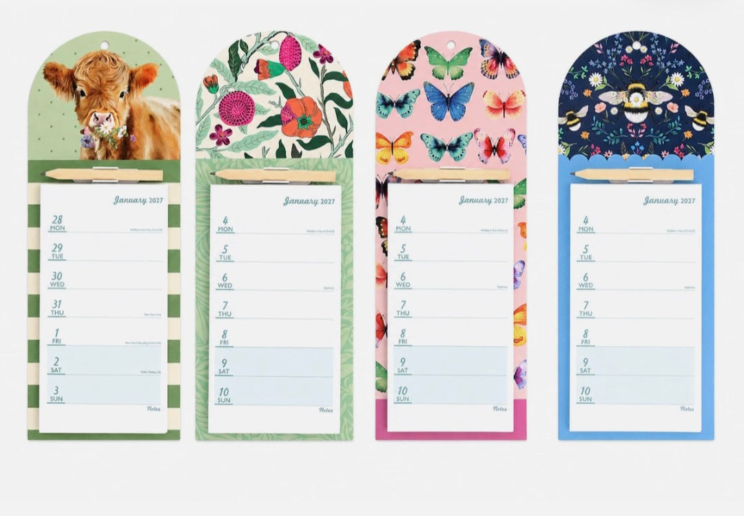 Magnetic Fridge Weekly Planner With Pencil 2027