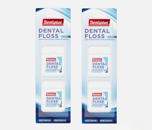 2 Packs Of 2 Dental Floss Mint Flavoured