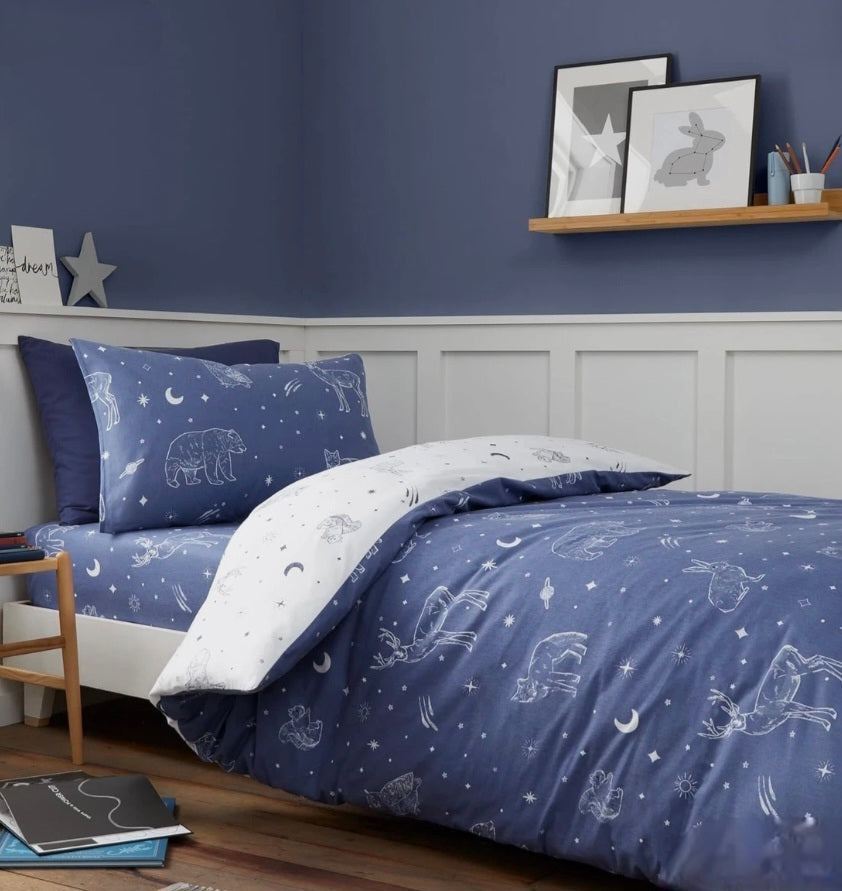 Star Rabbit Reversible Single Bed Set