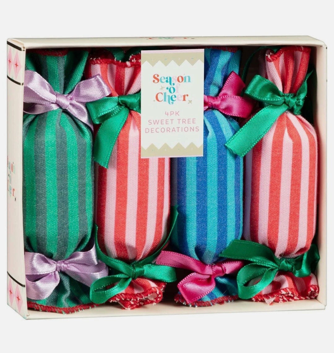 Plush Tree Decorations 4Pck
