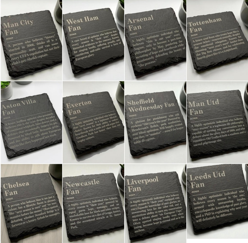 Football Fan Slate Coaster