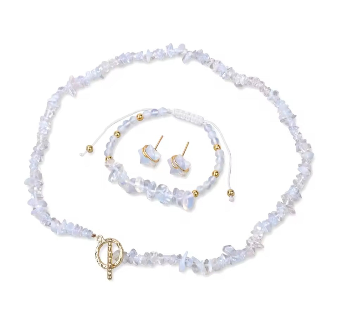 Crystal Chip Jewellery Set