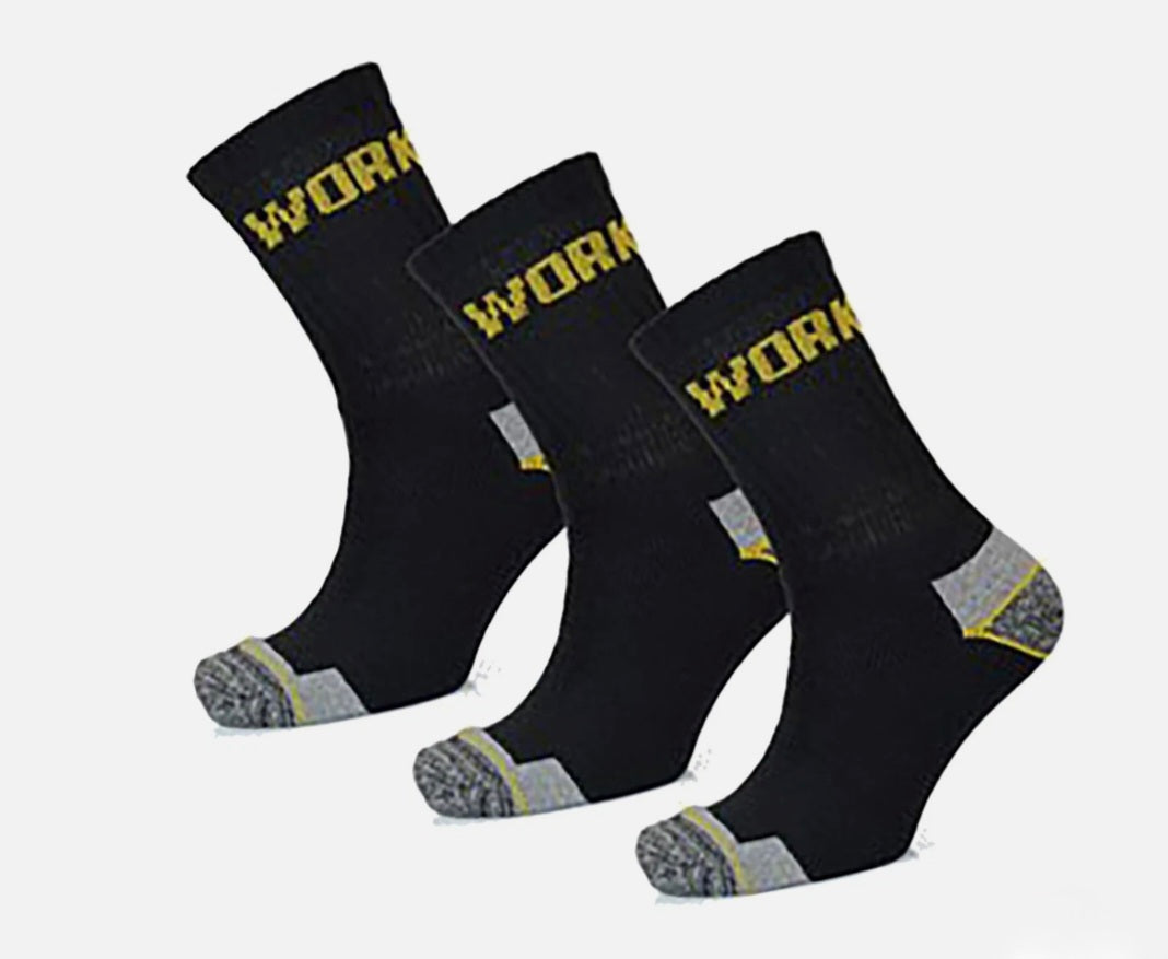 Mens Pack Of 3 Work Socks Size 7-11
