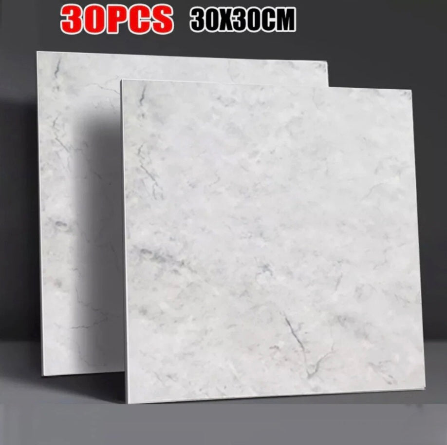 30 Self Adhesive Marble Effect Tiles