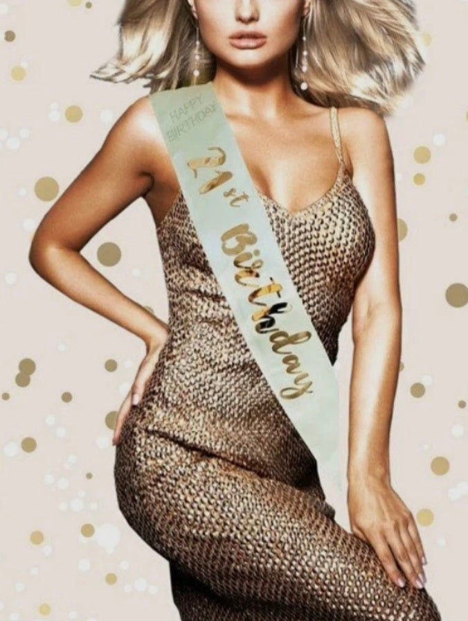 21st Birthday Sash