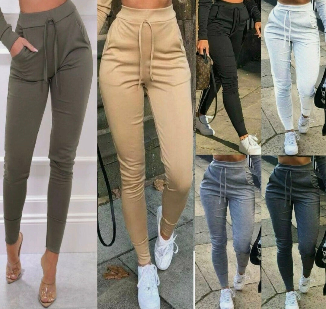 High Waist Cuffed Joggers