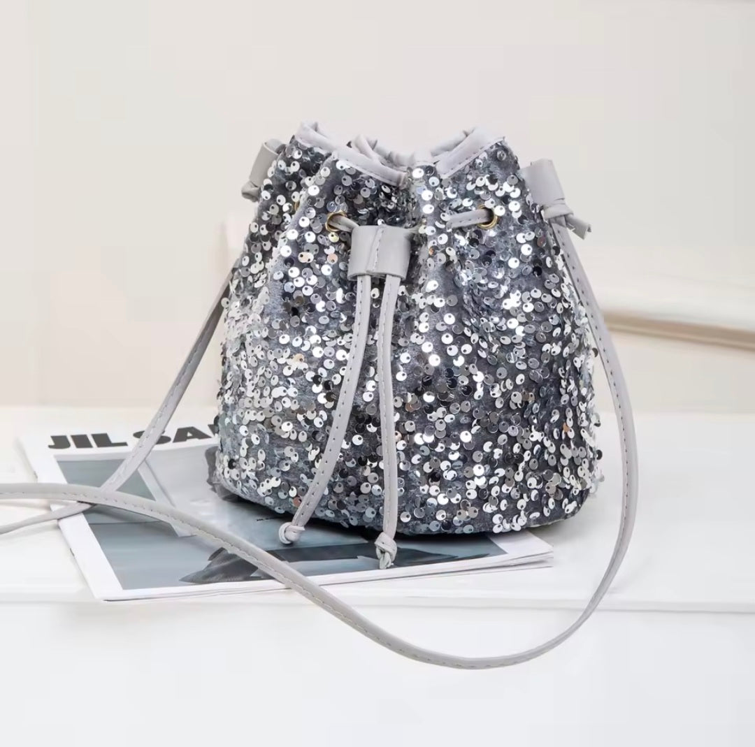 Sequin Bucket Bag