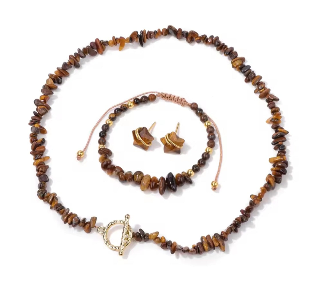 Crystal Chip Jewellery Set