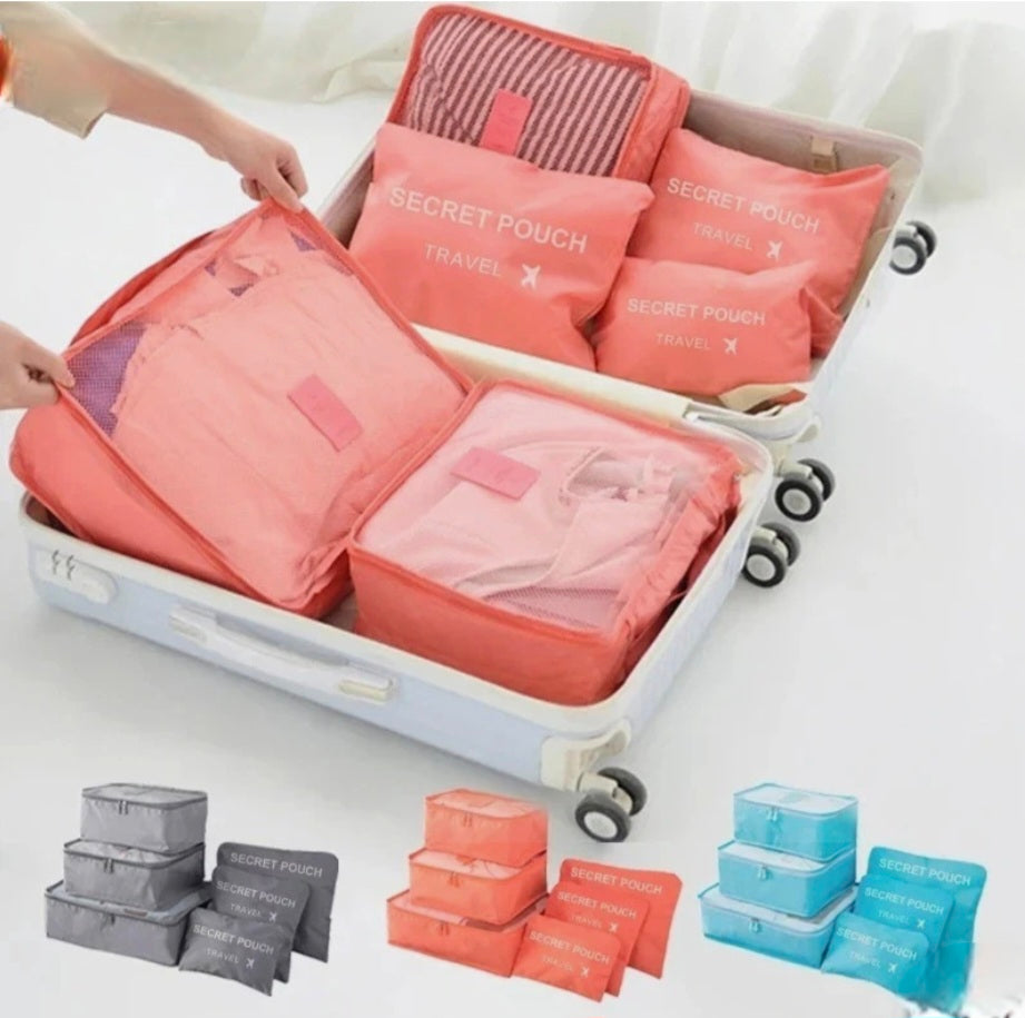 6 Piece Travel Storage Bags