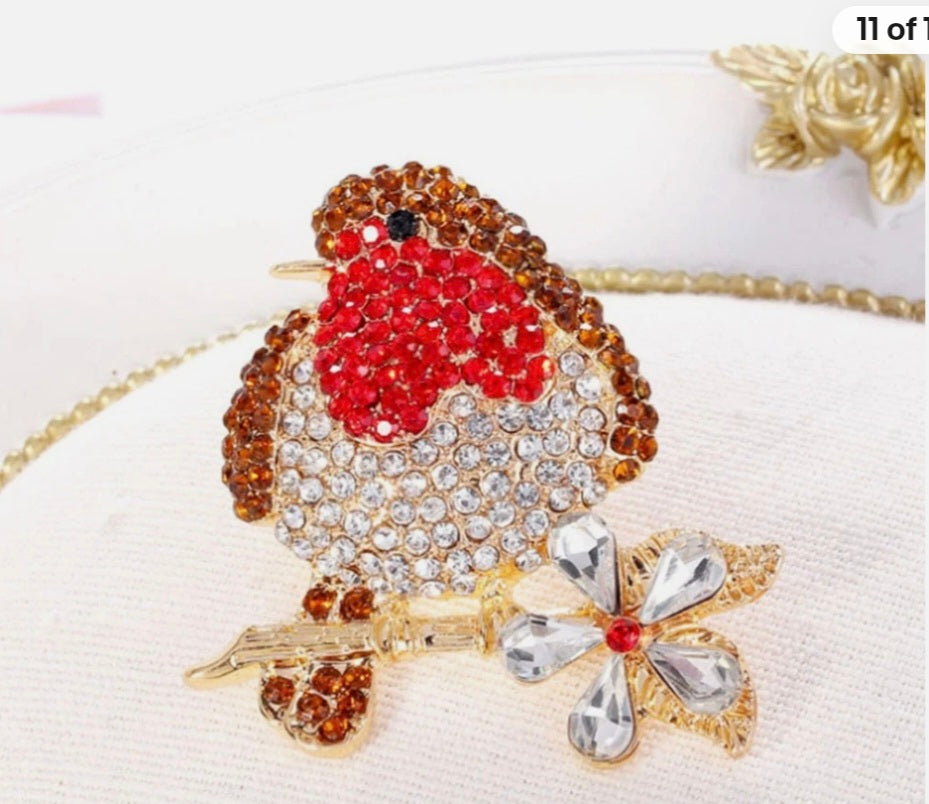 Robin Christmas Brooch